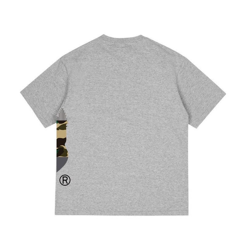 Bathing Shark and ape head print T Shirts NextBlock