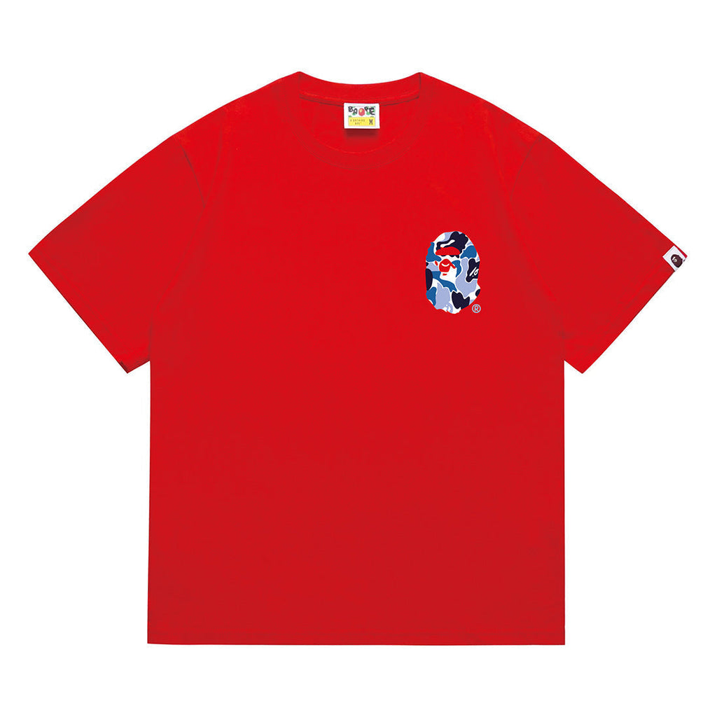Bathing Shark and ape head print T-Shirt NextBlock
