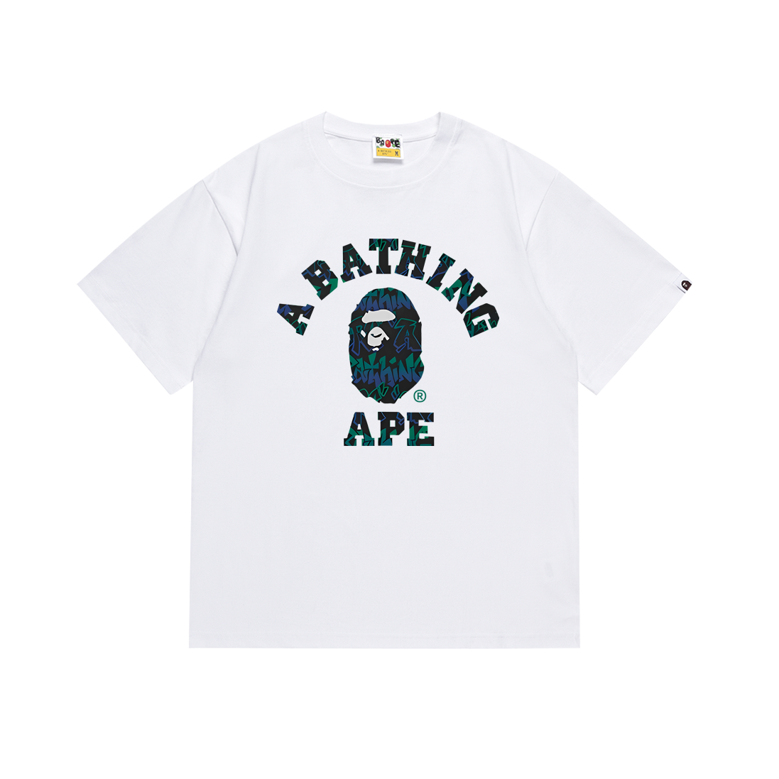 Bathing Shark and ape head print T Shirts NextBlock