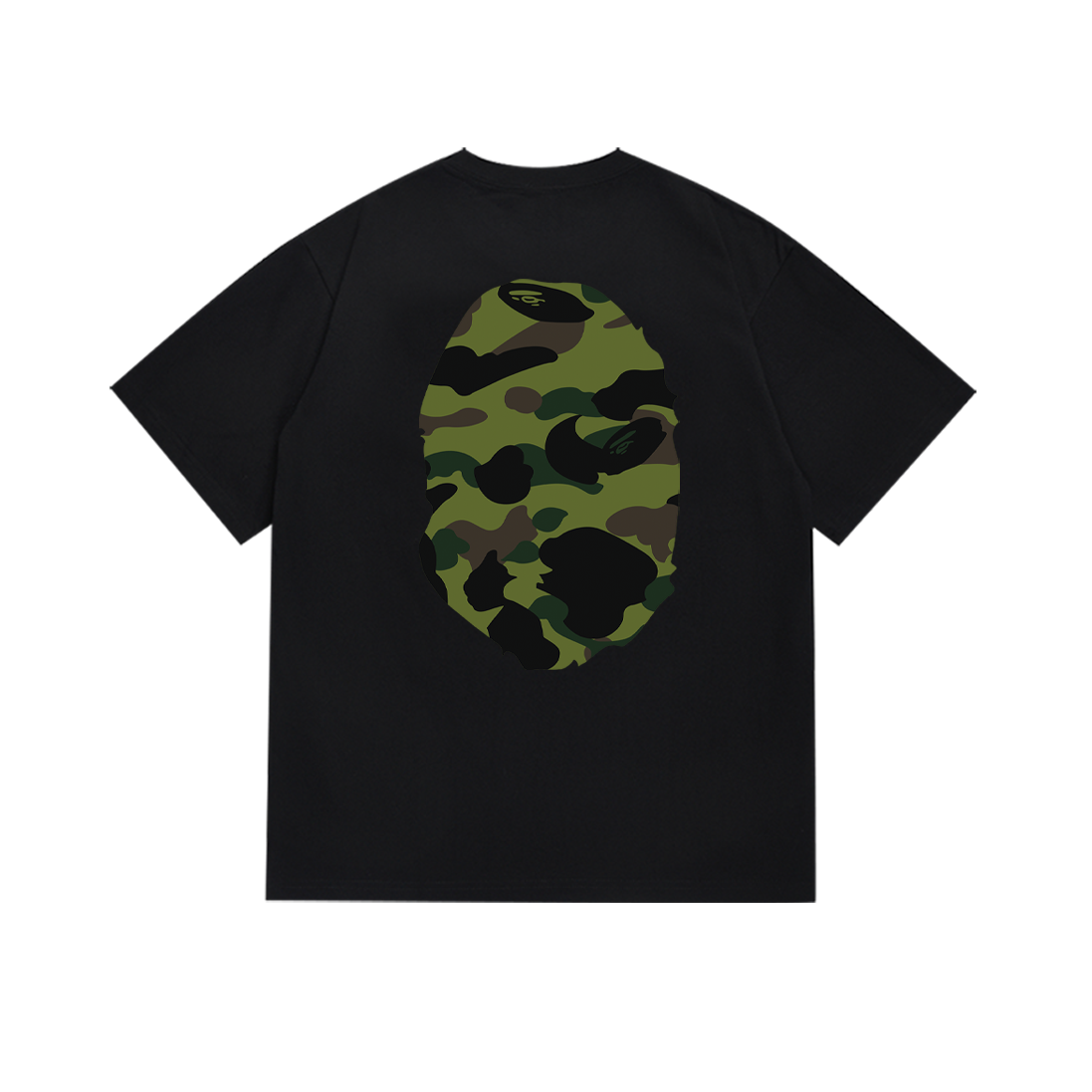 Bathing Shark and ape head print T-Shirt NextBlock