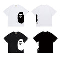 Bathing Shark and ape head print T Shirts NextBlock