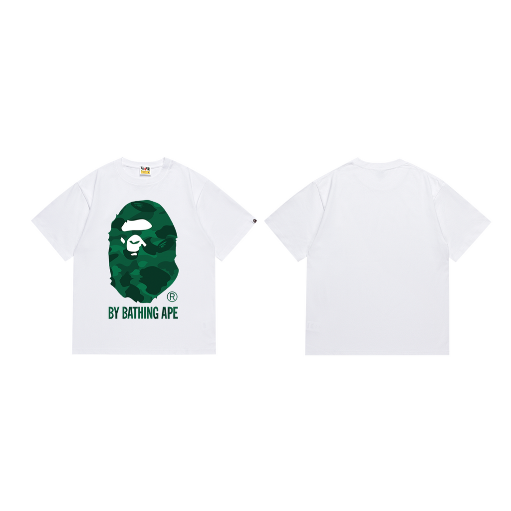 Bathing Shark and ape head print T-Shirt NextBlock