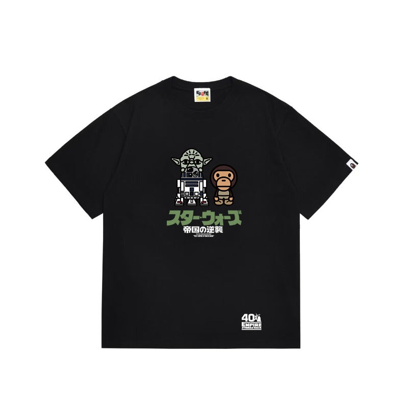 Bathing Shark and ape head print T Shirts NextBlock