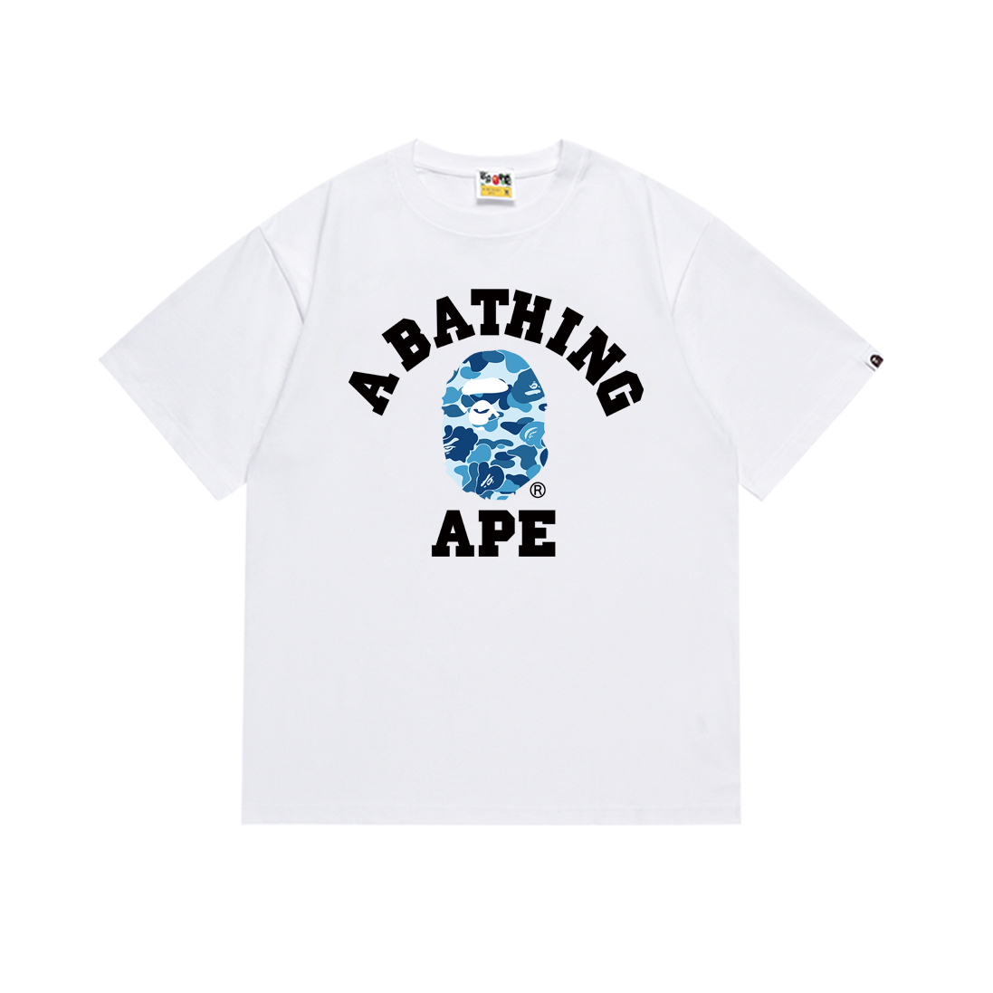 Bathing Shark and ape head print T-Shirt NextBlock