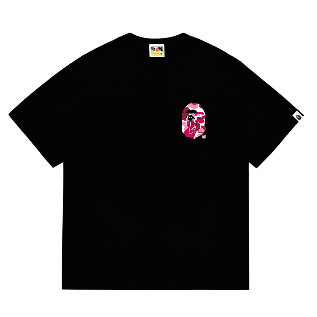 Bathing Shark and ape head print T-Shirt NextBlock