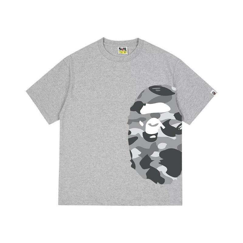 Bathing Shark and ape head print T Shirts NextBlock