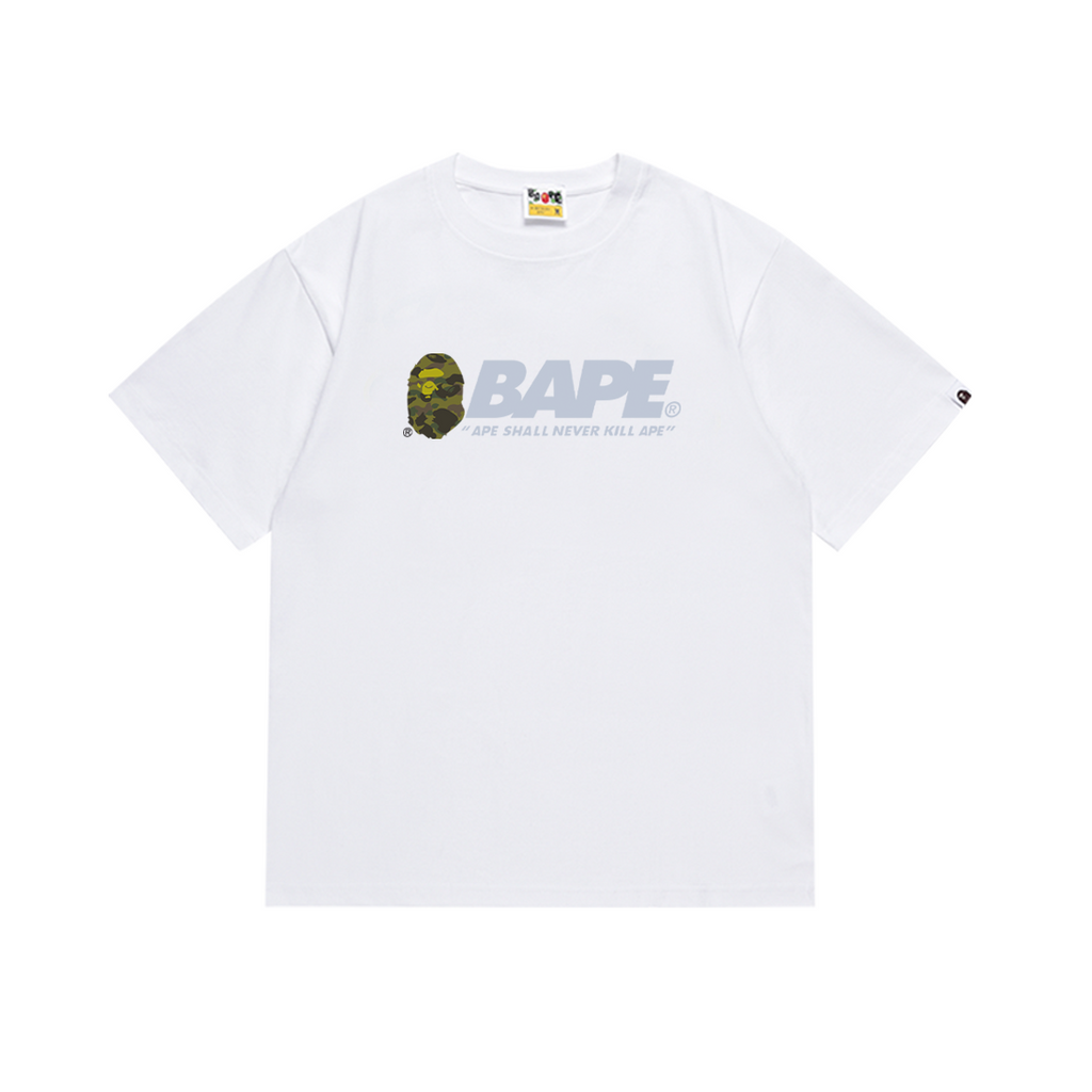 Bathing Shark and ape head print T-Shirt NextBlock