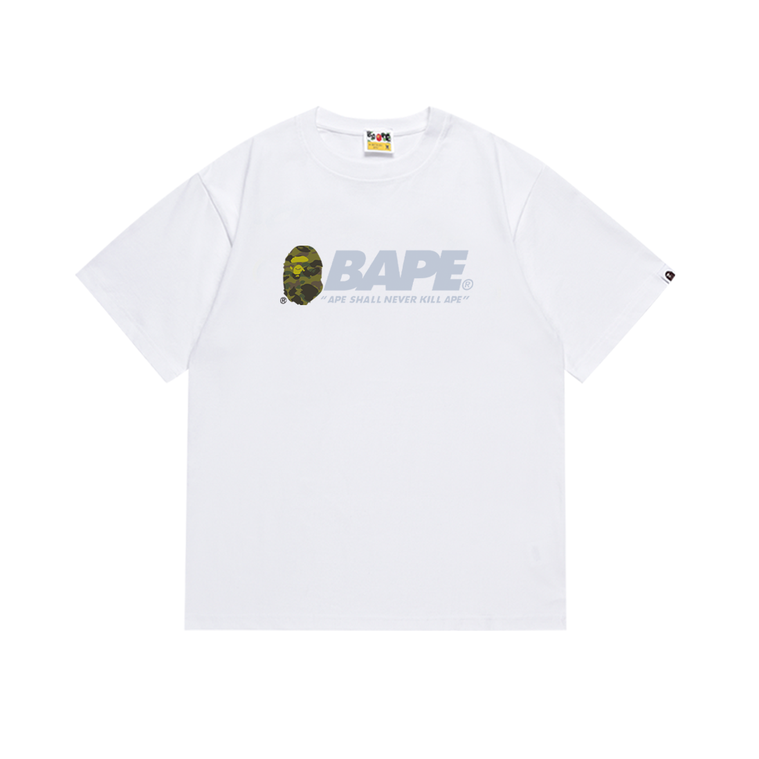 Bathing Shark and ape head print T-Shirt NextBlock