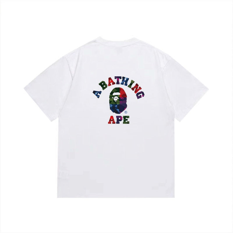 Bathing Shark and ape head print T Shirts NextBlock