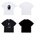 Bathing Shark and ape head print T Shirts NextBlock