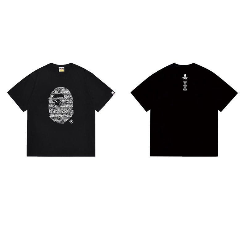 Bathing Shark and ape head print T Shirts NextBlock