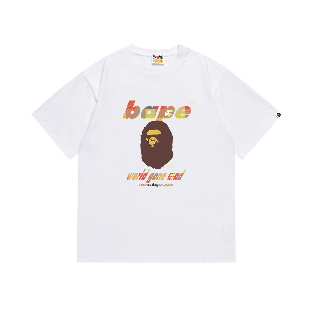 Bathing Shark and ape head print T-Shirt NextBlock