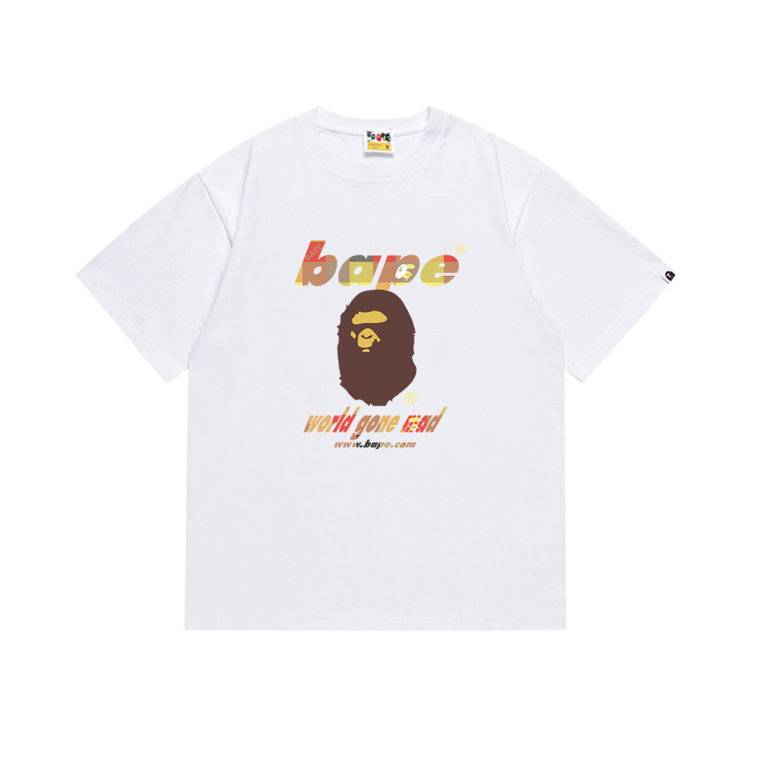 Bathing Shark and ape head print T-Shirt NextBlock