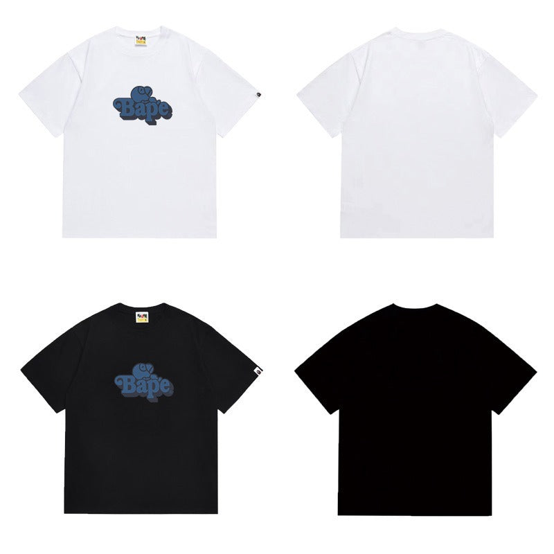 Bathing Shark and ape head print T Shirts NextBlock