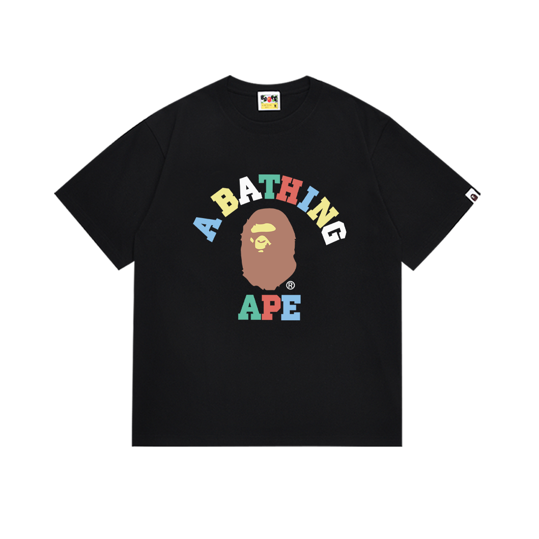Bathing Shark and ape head print T-Shirt NextBlock