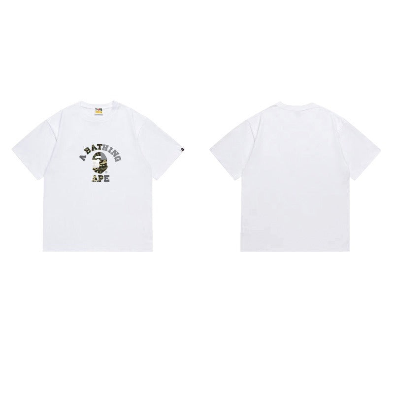 Bathing Shark and ape head print T Shirts NextBlock