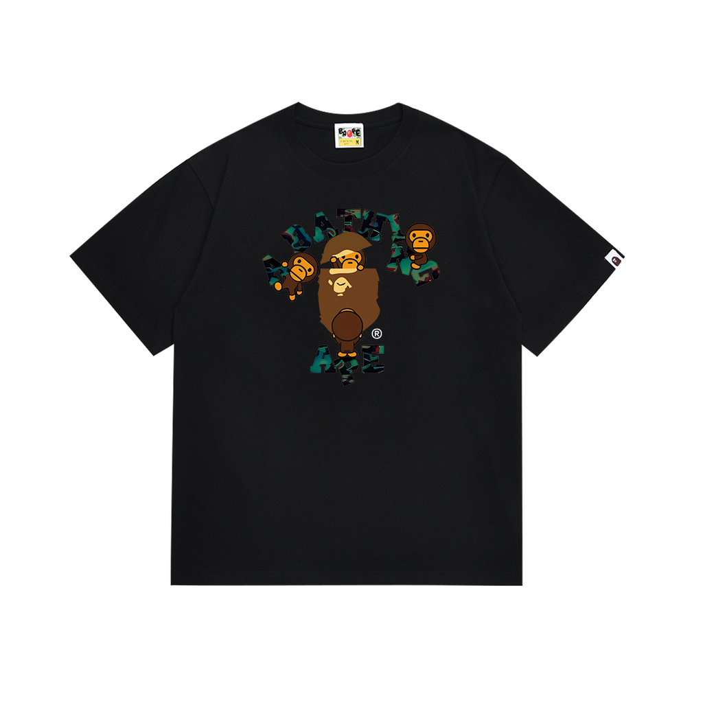 Bathing Shark and ape head print T Shirts NextBlock