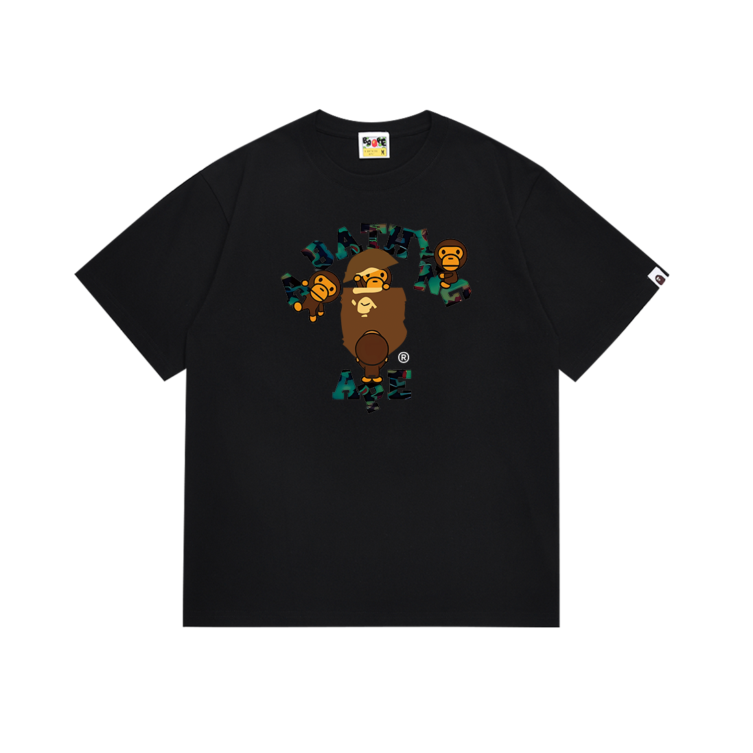 Bathing Shark and ape head print T Shirts NextBlock