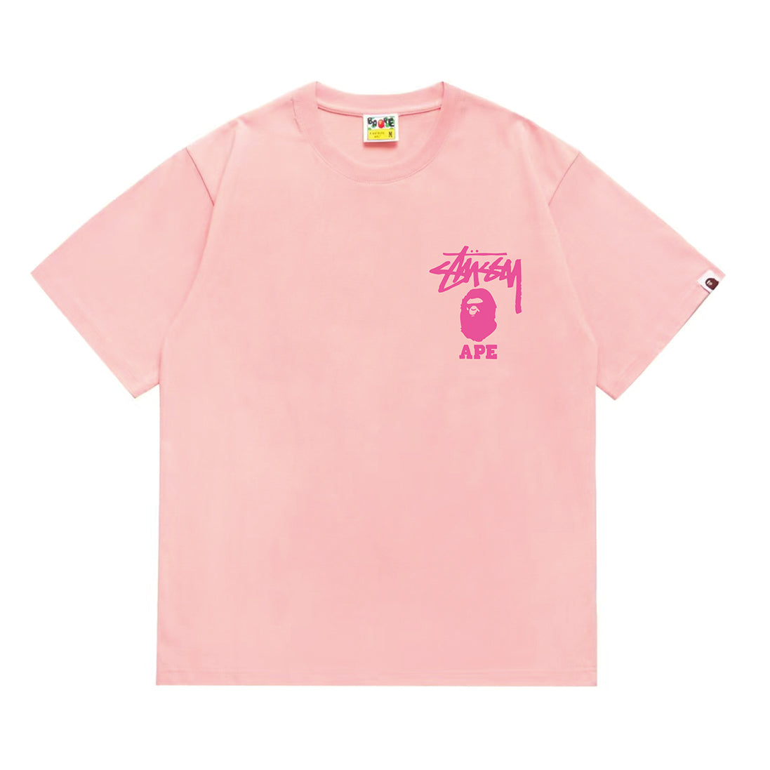 Bathing Shark and ape head print T-Shirt NextBlock