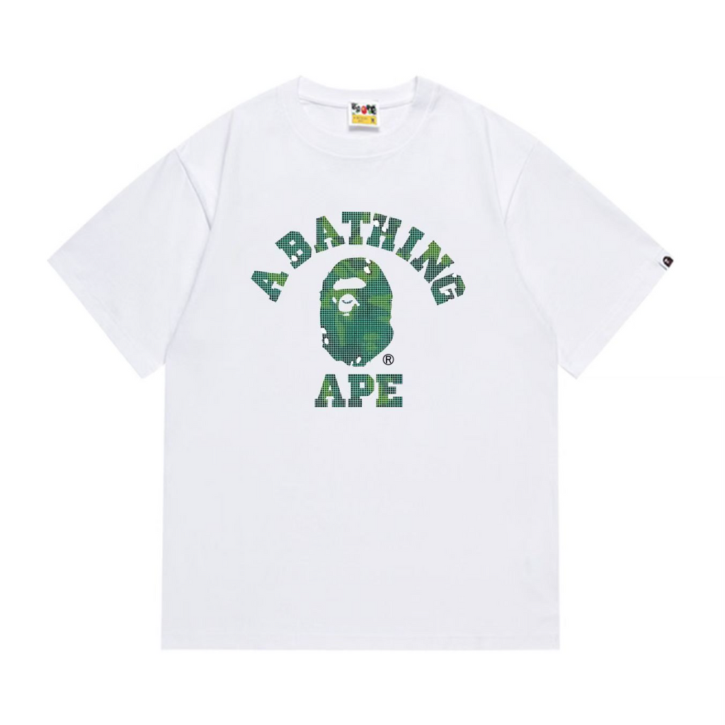 Bathing Shark and ape head print T-Shirt NextBlock