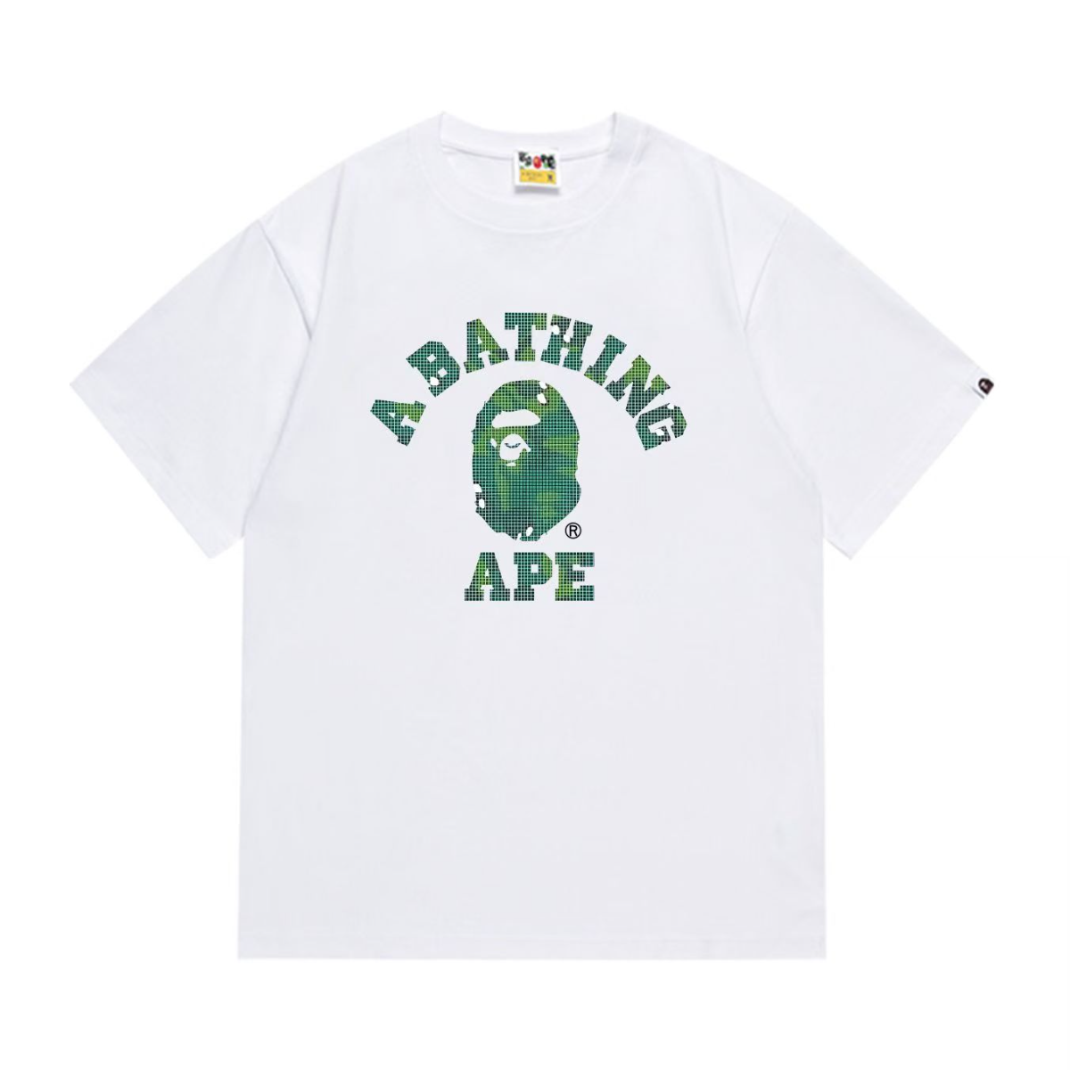 Bathing Shark and ape head print T-Shirt NextBlock