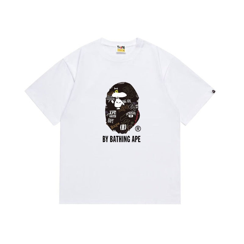 Bathing Shark and ape head print T Shirts NextBlock