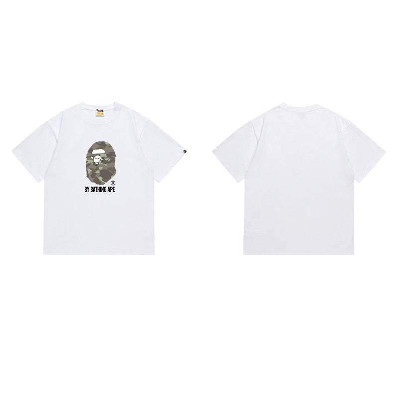 Bathing Shark and ape head print T Shirts NextBlock
