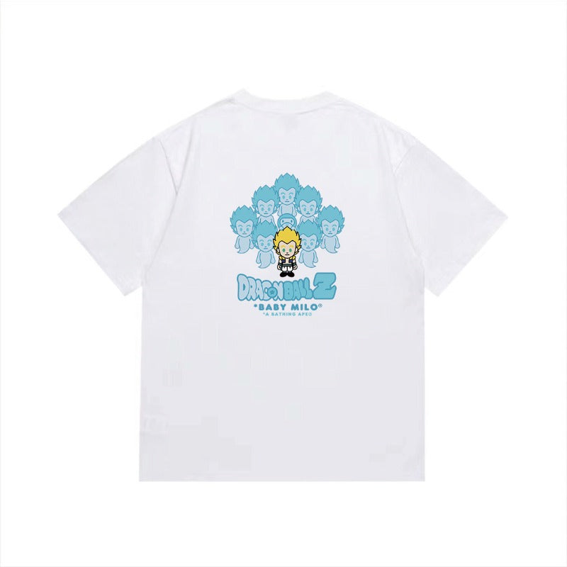 Bathing Shark and ape head print T Shirts NextBlock