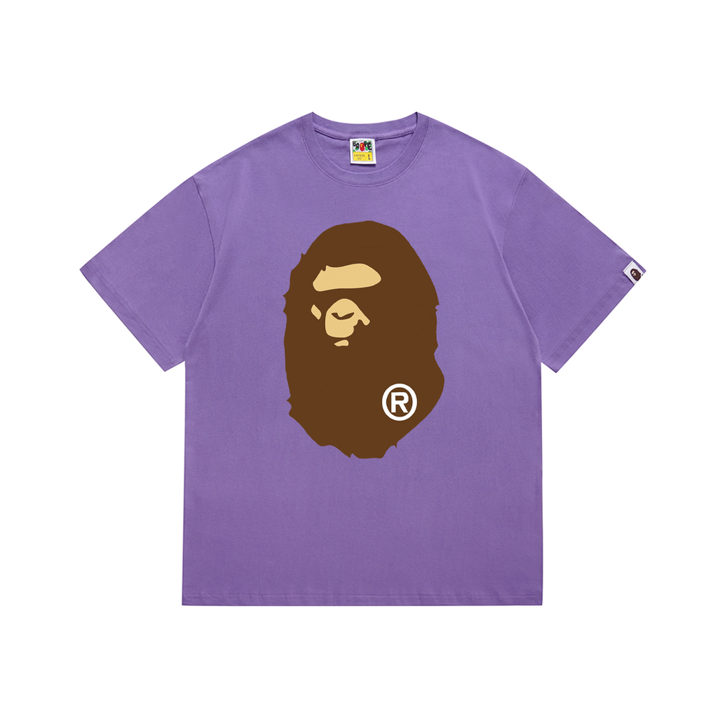Bathing Shark and ape head print T-Shirt NextBlock