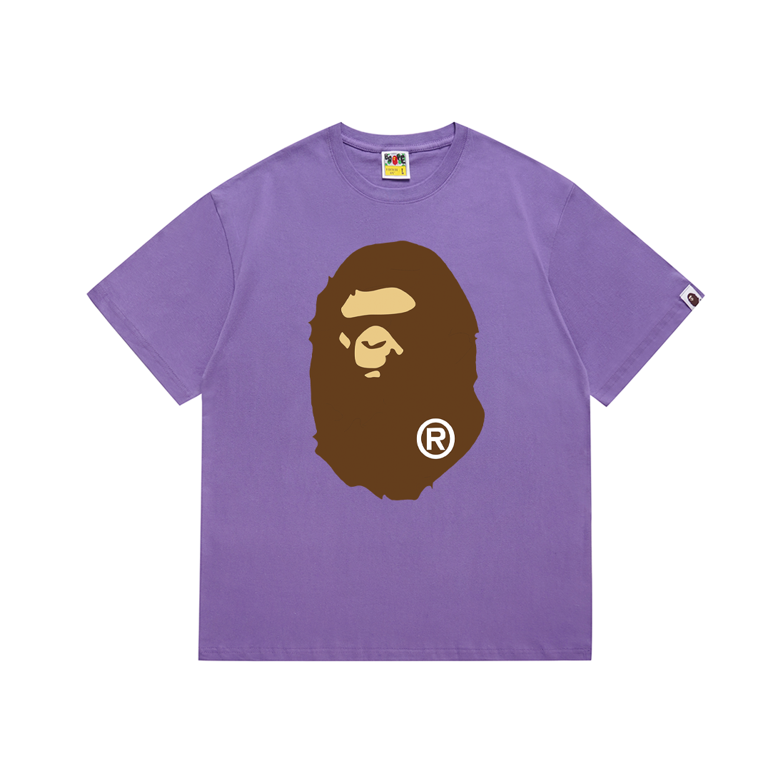 Bathing Shark and ape head print T-Shirt NextBlock