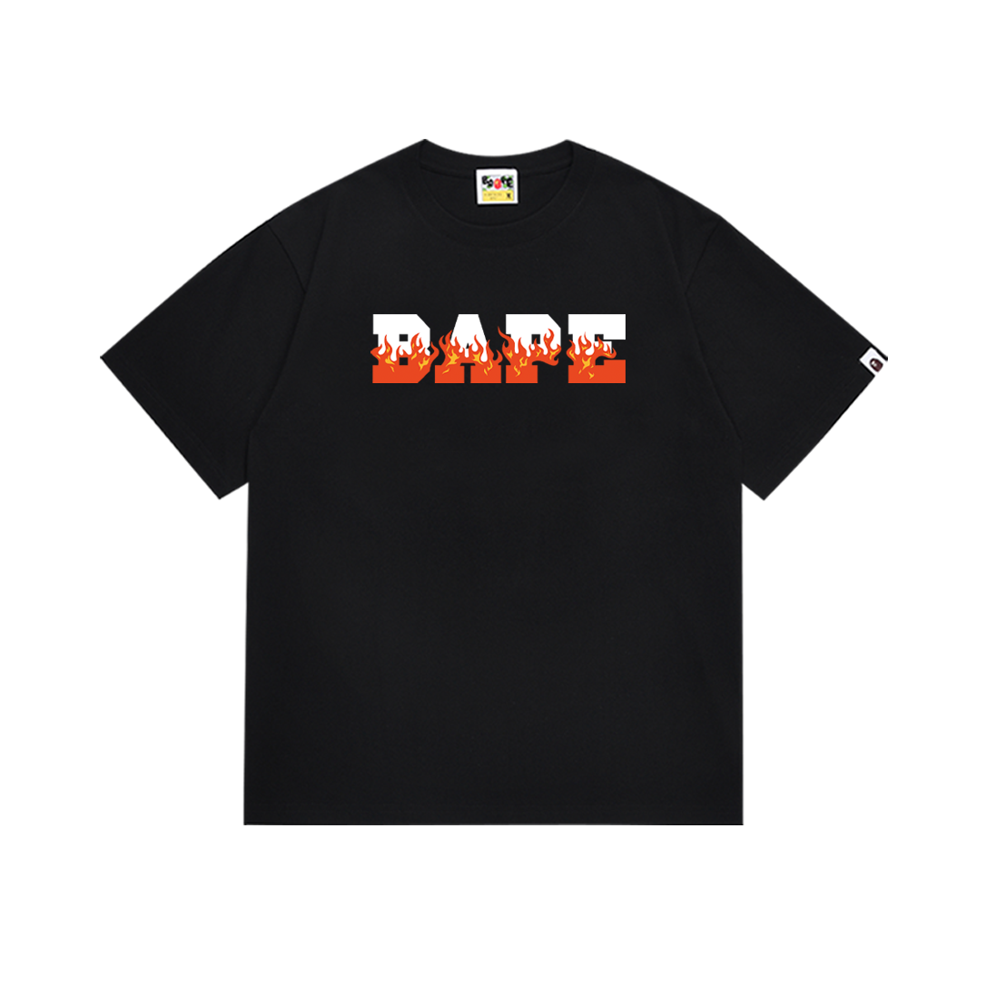 Bathing Shark and ape head print T-Shirt NextBlock