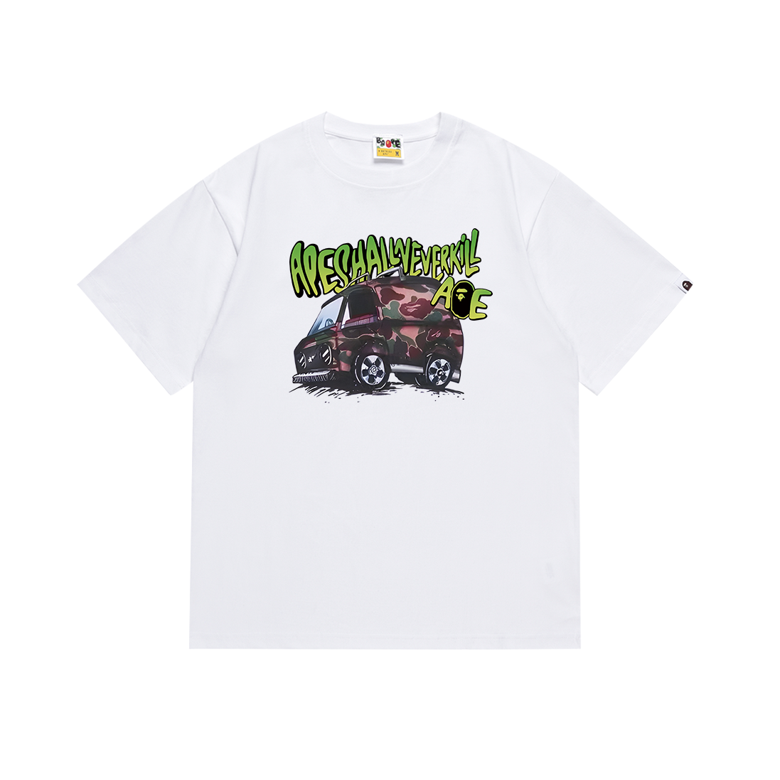Bathing Shark and ape head print T Shirts NextBlock
