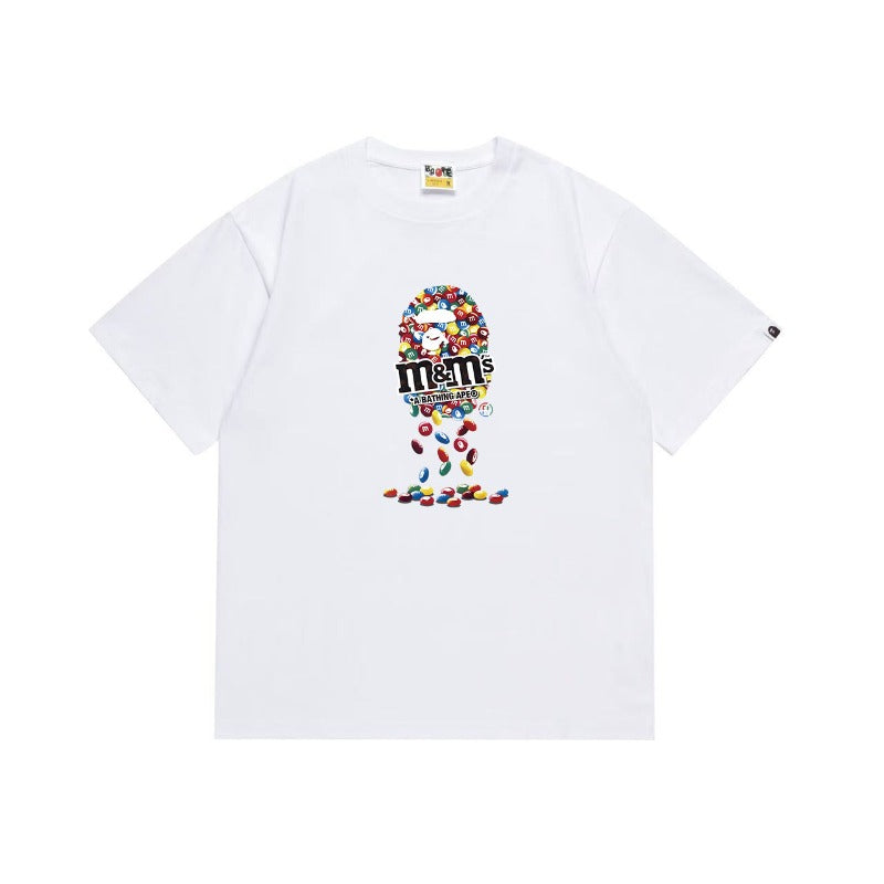Bathing Shark and ape head print T Shirts NextBlock