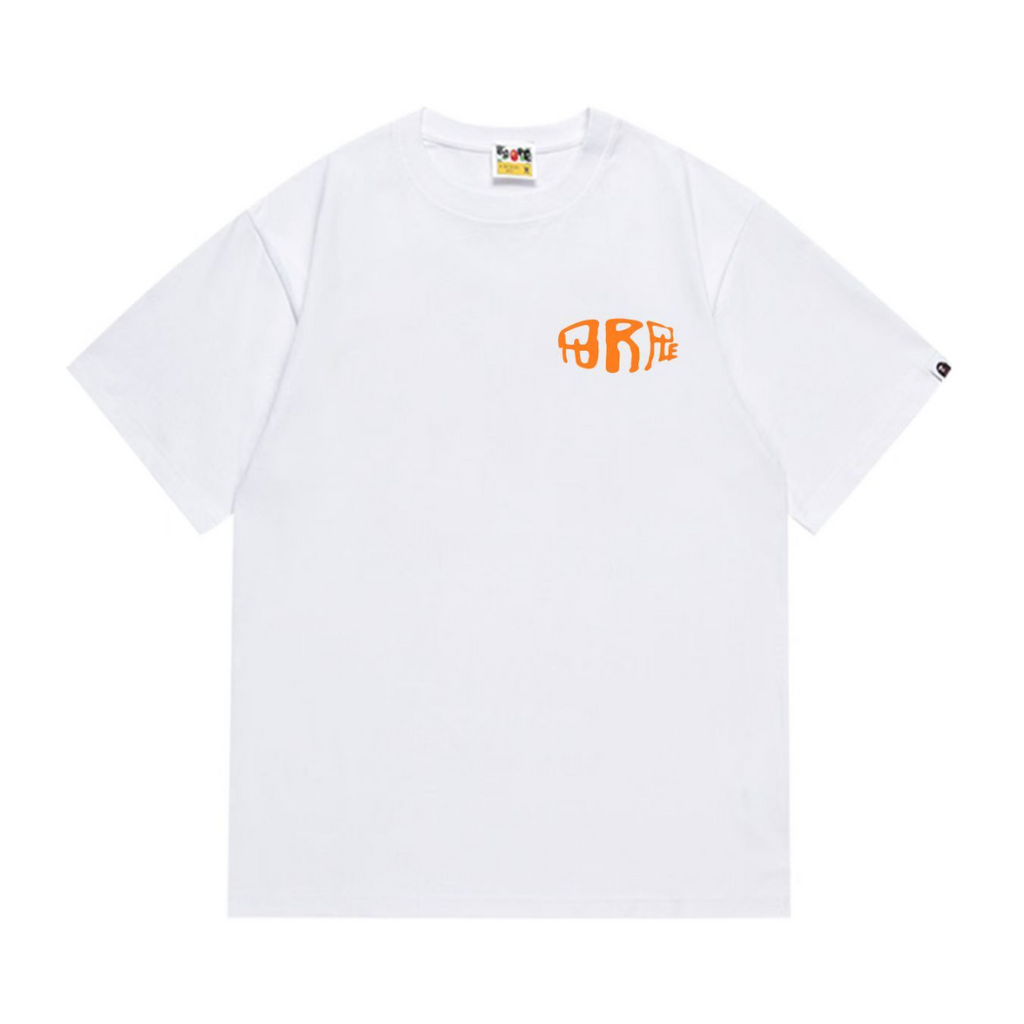 Bathing Shark and ape head print T-Shirt NextBlock