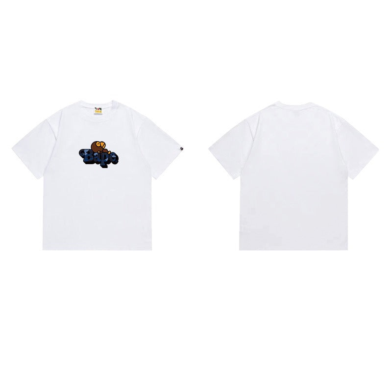 Bathing Shark and ape head print T Shirts NextBlock