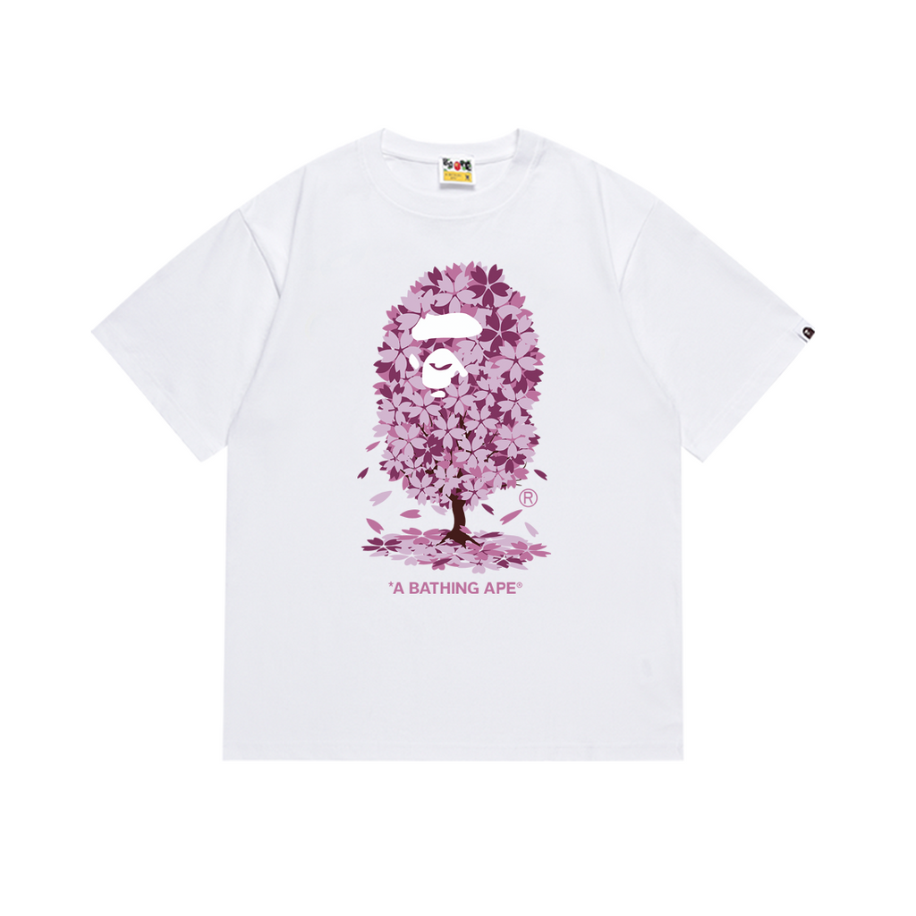 Bathing Shark and ape head print T-Shirt NextBlock