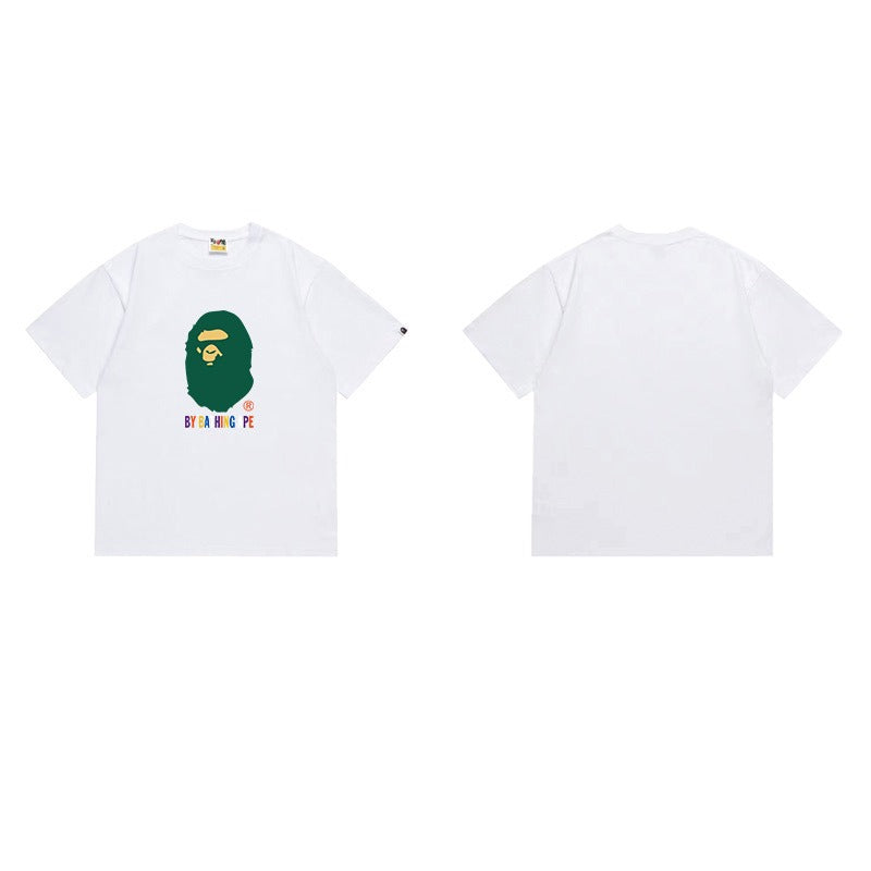 Bathing Shark and ape head print T Shirts NextBlock