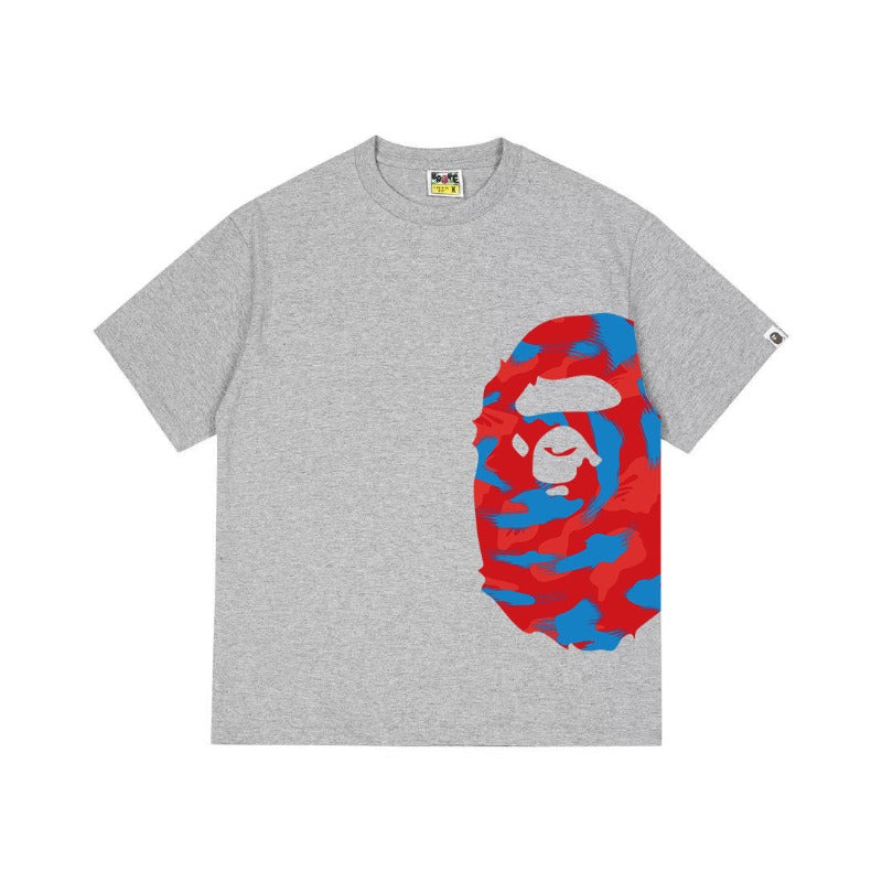 Bathing Shark and ape head print T Shirts NextBlock