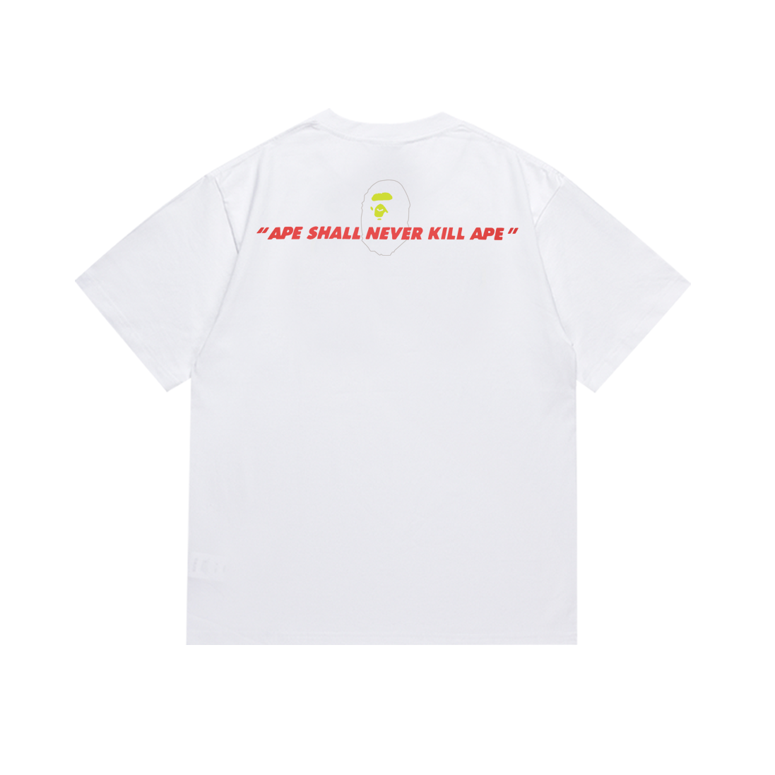 Bathing Shark and ape head print T-Shirt NextBlock