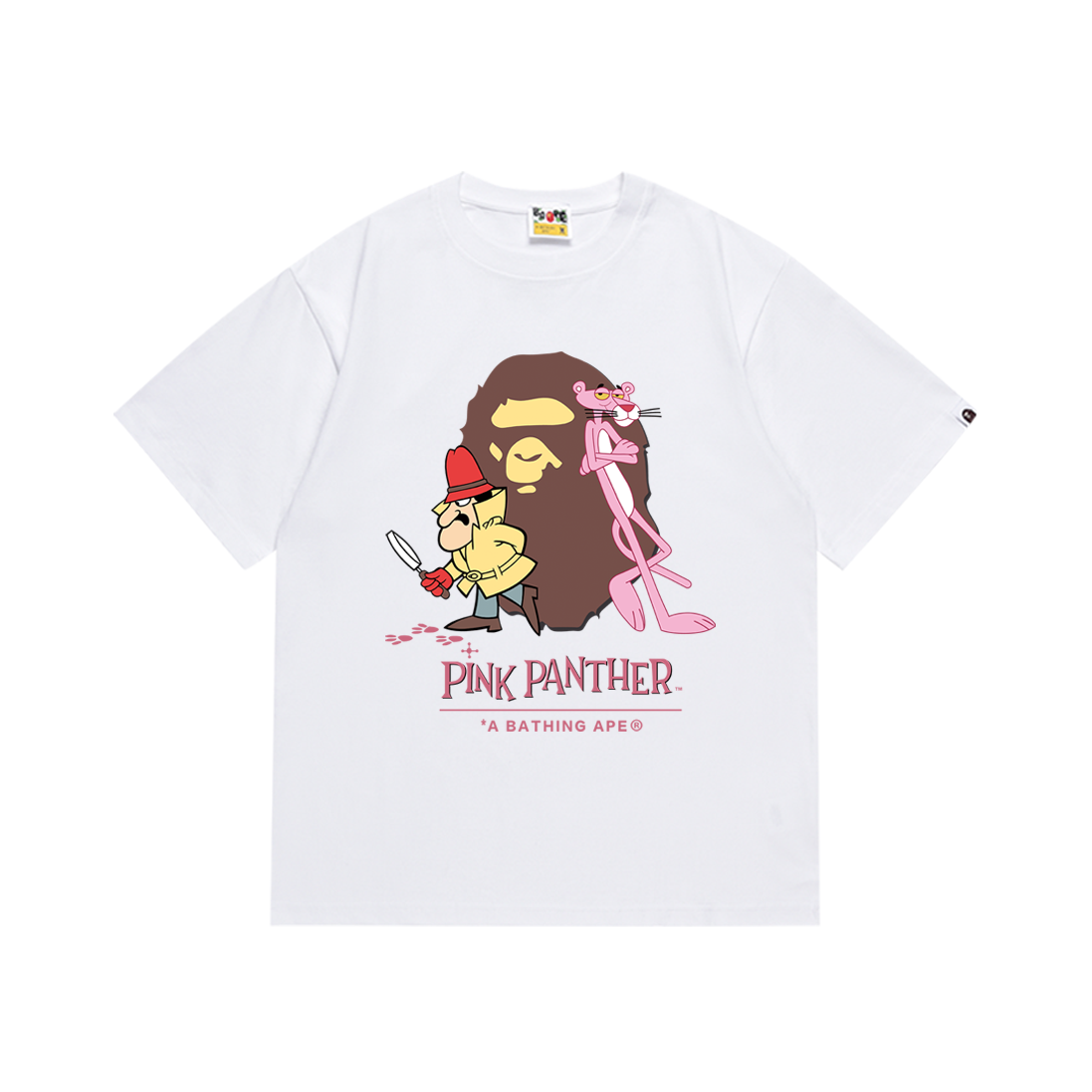 Bathing Shark and ape head print T-Shirt NextBlock