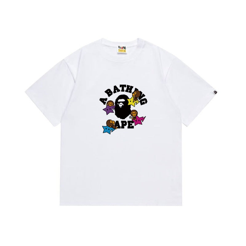Bathing Shark and ape head print T Shirts NextBlock