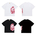 Bathing Shark and ape head print T Shirts NextBlock