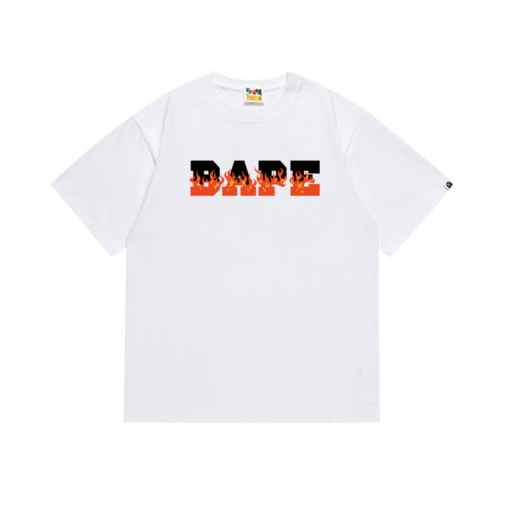 Bathing Shark and ape head print T-Shirt NextBlock
