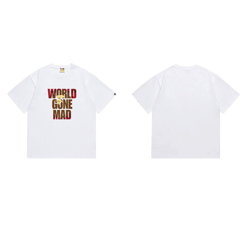 Bathing Shark and ape head print T Shirts NextBlock