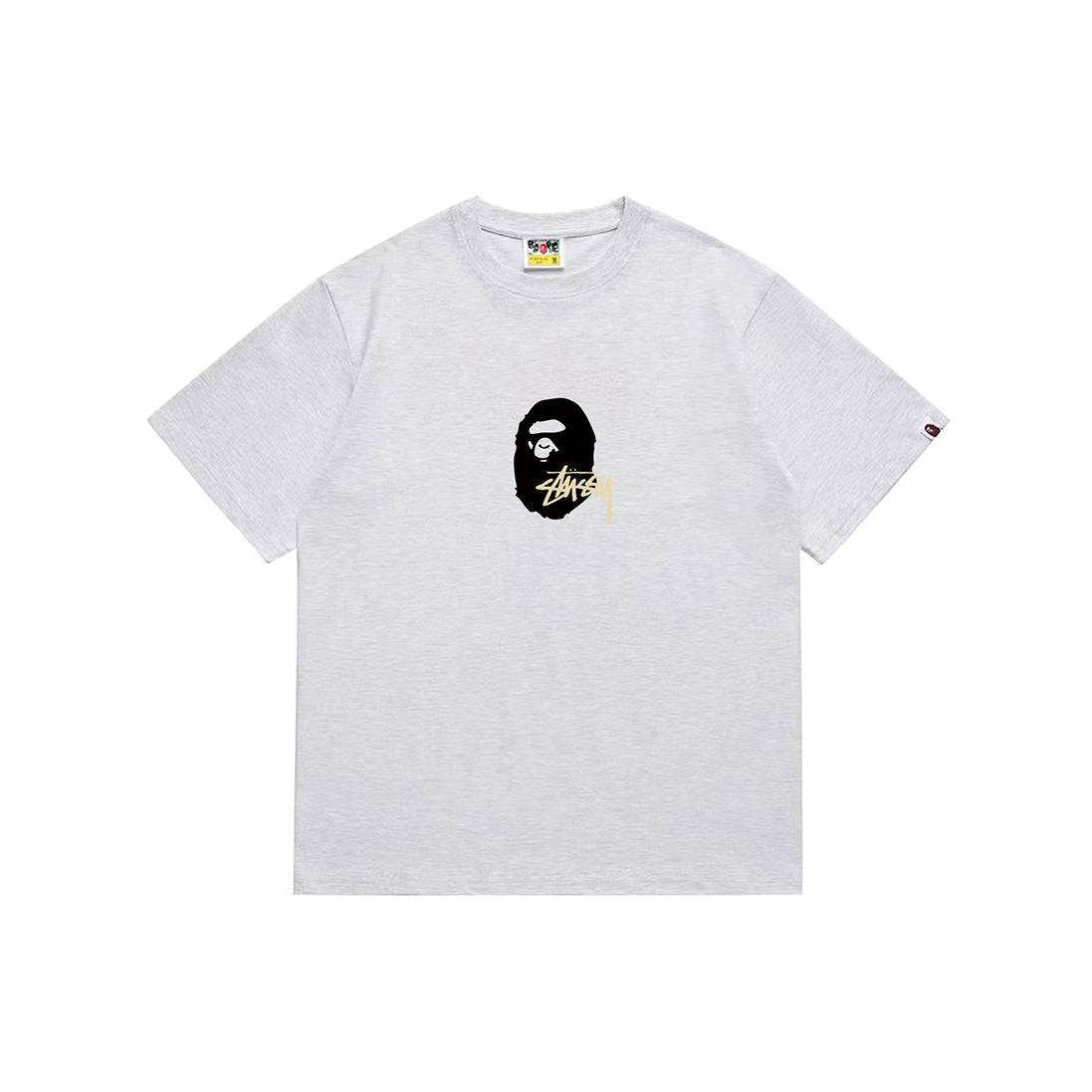 Bathing Shark and ape head print T-Shirt NextBlock