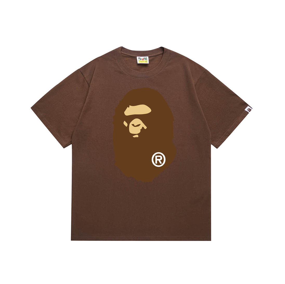 Bathing Shark and ape head print T-Shirt NextBlock