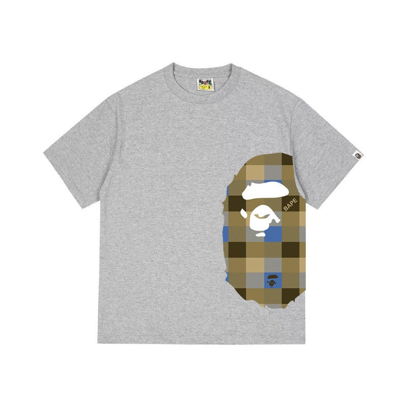 Bathing Shark and ape head print T Shirts NextBlock