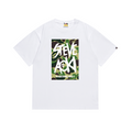 Bathing Shark and ape head print T-Shirt NextBlock