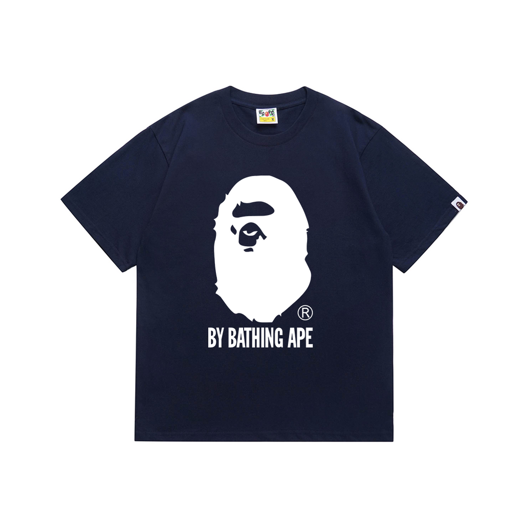 Bathing Shark and ape head print T-Shirt NextBlock