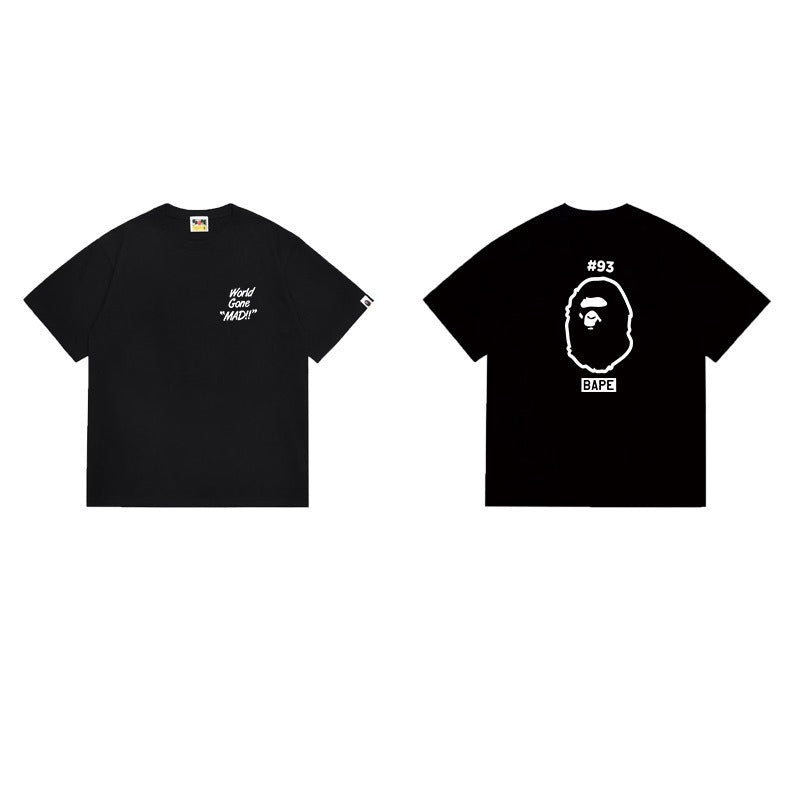 Bathing Shark and ape head print T Shirts NextBlock